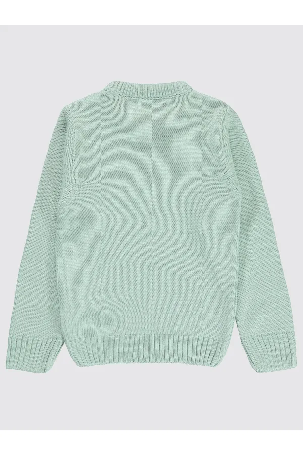 Kız Çocuk Kazak 6-9 Yaş Mint - Paket