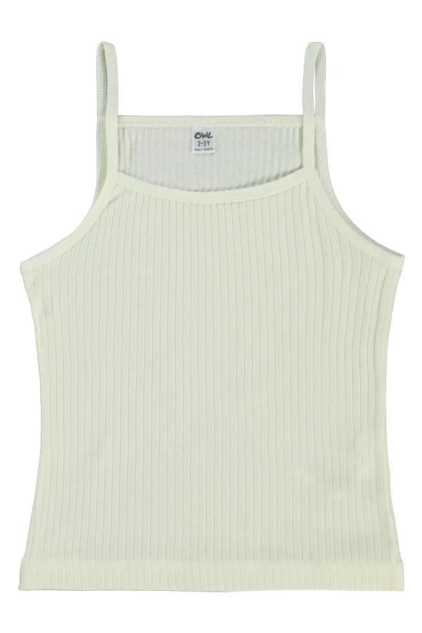 Débardeur fille 2-9 ans écru-rose - Emballage