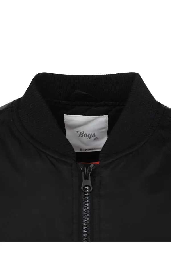 Erkek Çocuk Mont 6-9 Yaş Siyah - Paket