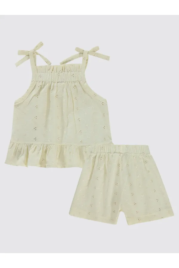 Bebek Takım 0-24 Ay Ekru - Paket