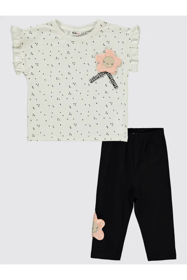 Kız Çocuk Takım 2-5 Yaş Ekru - Paket