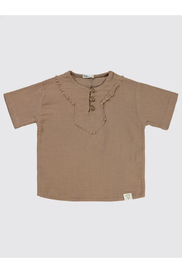 Boy Shirt 6-9 Years Brown - Pack