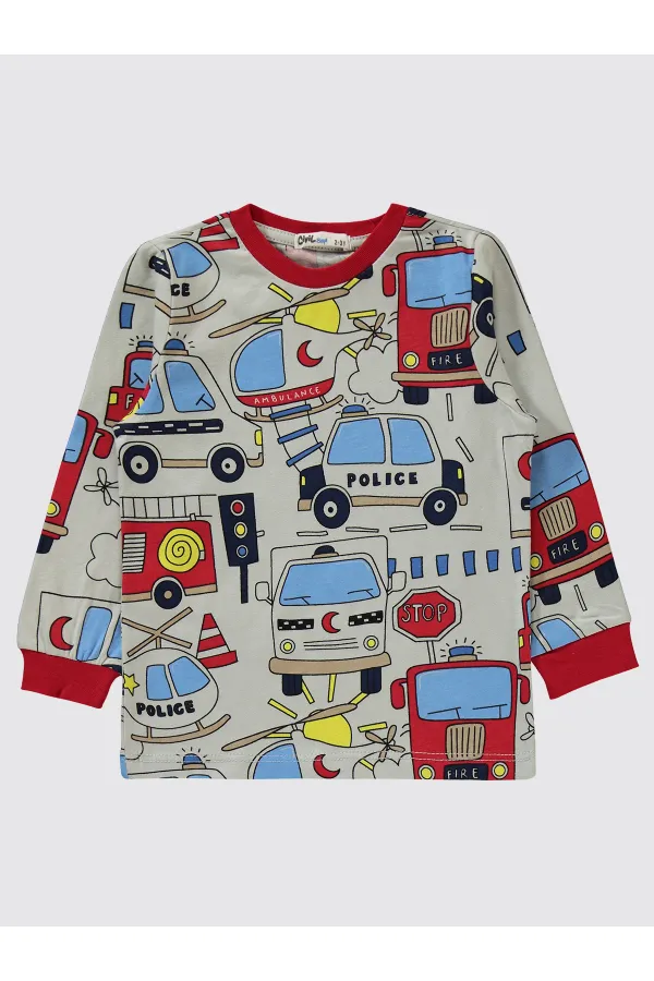 Ensemble pyjama garçon rouge 2-5 ans - Emballage