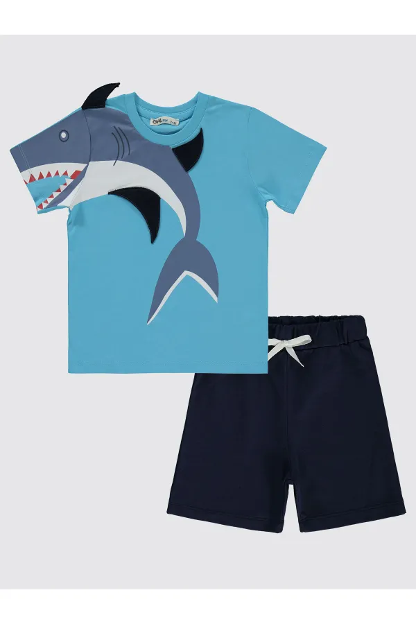 Erkek Çocuk Takım 2-5 Yaş Turkuaz - Paket