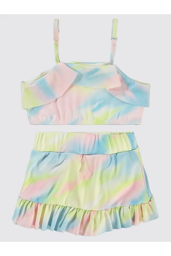 Kız Çocuk Mayo Set 2-9 Yaş Sarı - Paket