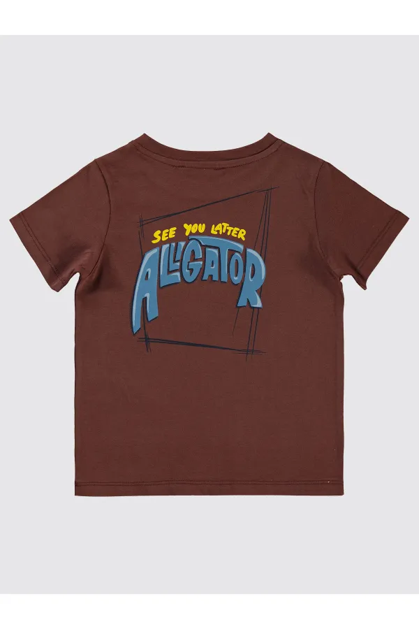 Lot de T-shirts marron pour garçons de 2 à 5 ans