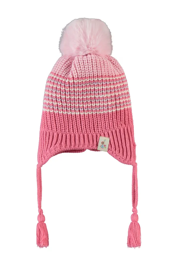 Kız Çocuk Atkı Bere Eldiven Setleri 2-5 Yaş Koyu Pembe - Paket