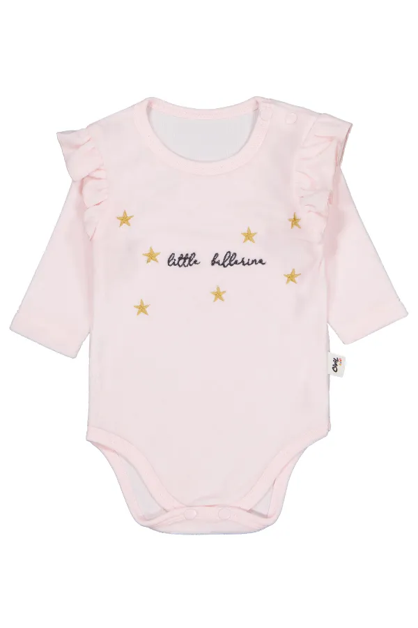 Body bébé à boutons-pression 0-24 mois rose clair - Emballage