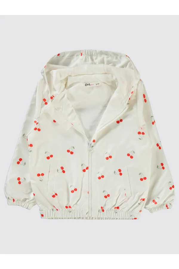 Kız Çocuk Yağmurluk 2-5 Yaş Ekru - Paket