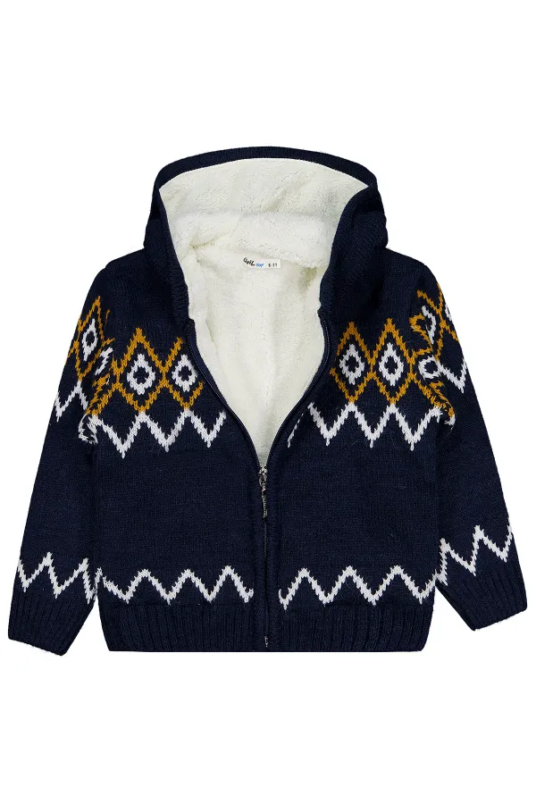 Gilet garçon bleu marine 6-9 ans - Emballage