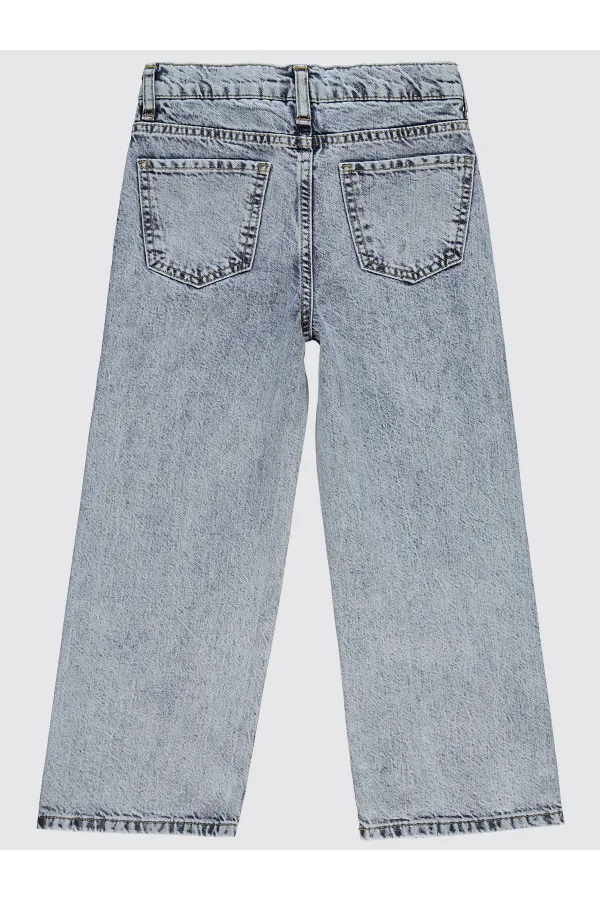 Pantalon bleu clair pour fille de 10 à 13 ans - Emballage