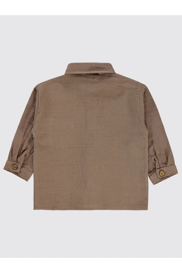 Erkek Çocuk Gömlek 2-5 Yaş Kahve - Paket