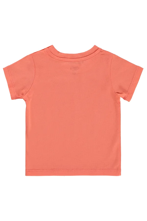 T-shirt bébé Km 0-24 mois Corail - Emballage