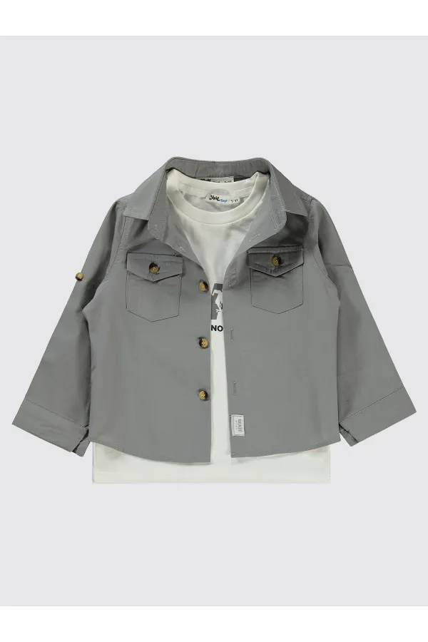 Chemise grise pour garçon de 2 à 5 ans - Lot