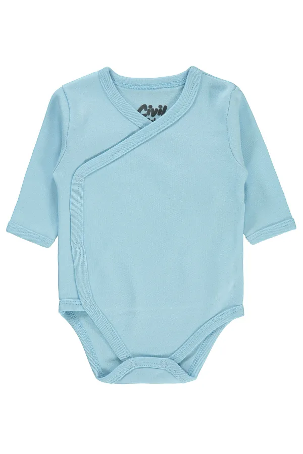 Body bébé à boutons-pression bleu 0-24 mois - Emballage