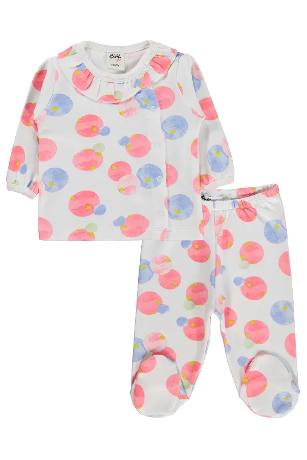 Bebek Pijama Takımı 0-24 Ay Ekru - Paket