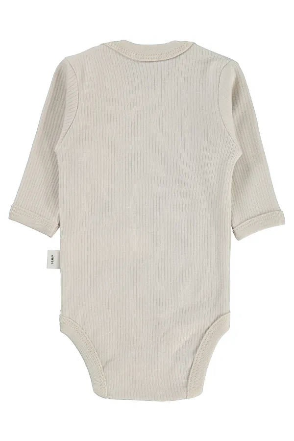 Bebek Çıtçıtlı Badi 0-24 Ay Taş Rengi - Paket