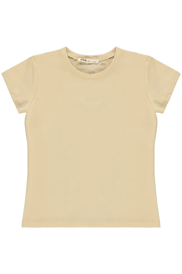Girls' T-Shirt Km 10-13 Years Beige - Pack