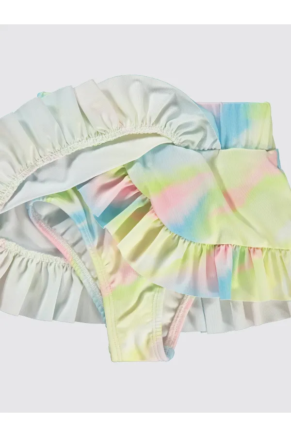 Kız Çocuk Mayo Set 2-9 Yaş Sarı - Paket