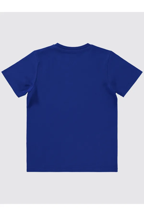 T-shirt garçon 6-9 ans bleu marine clair - Emballage