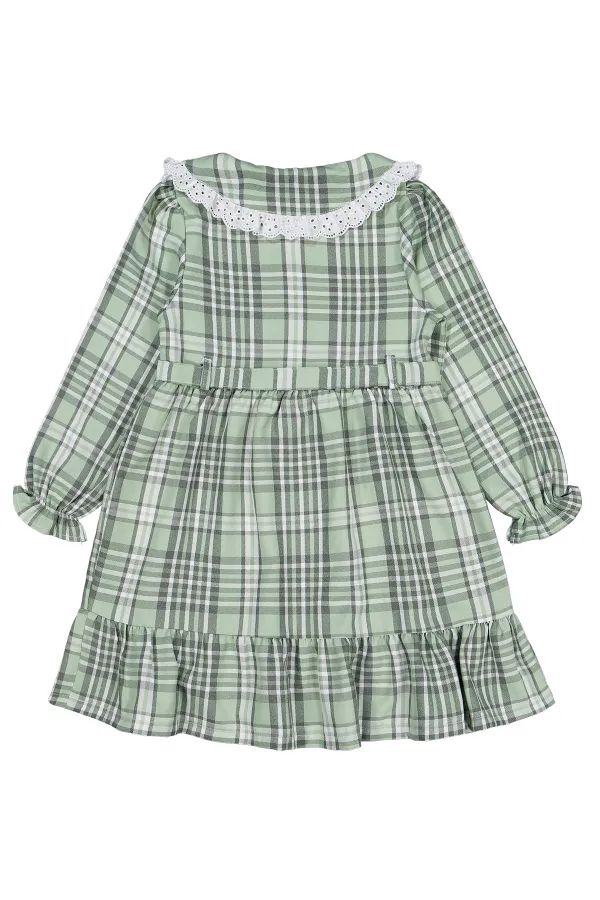 Girl's Vest and Dress 6-9 Years Green - Package