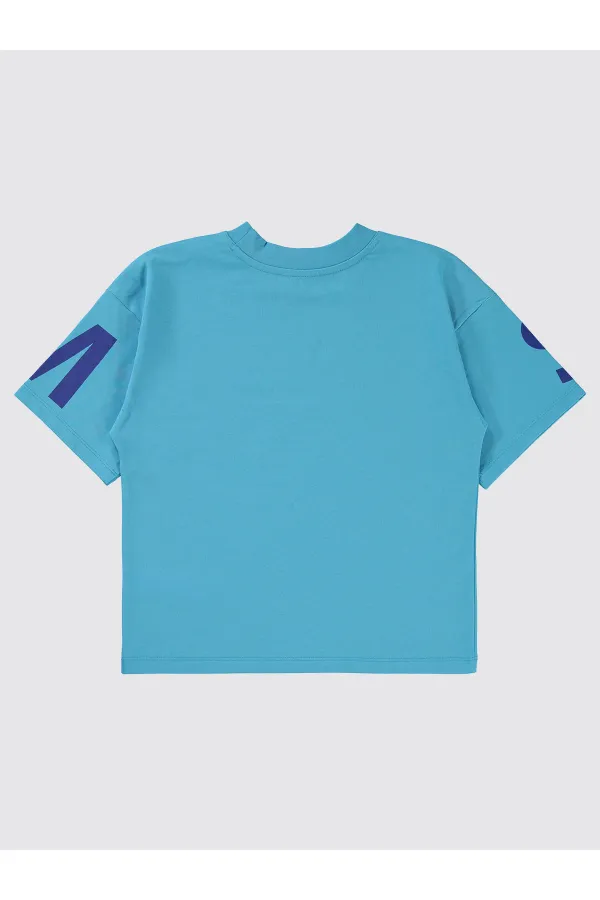 Boys T-Shirt 6-9 Years Turquoise - Package