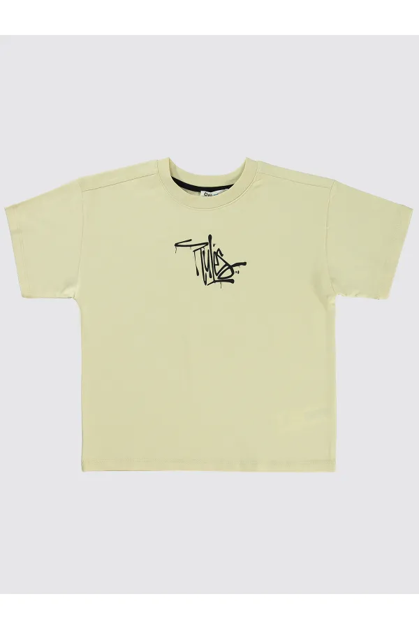 T-shirts pour garçons de 6 à 9 ans, couleur pierre - Lot