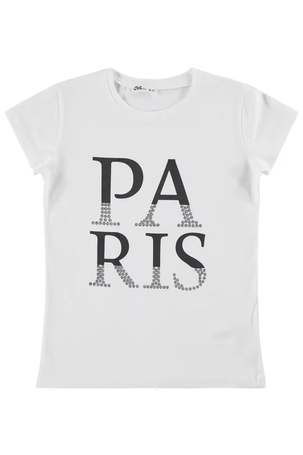 Kız Çocuk Tişört Km 10-13 Yaş Kırık Beyaz - Paket