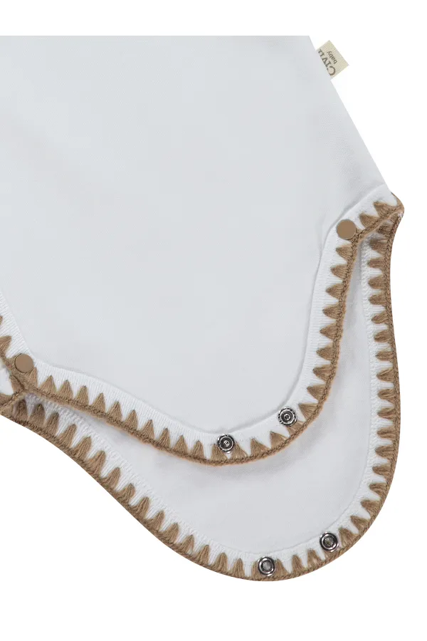 Bebek Çıtçıtlı Badi 0-24 Ay Ekru - Paket