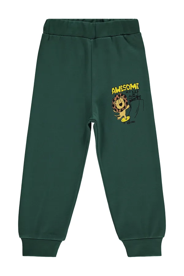 Pantalon de survêtement garçon Km 2-5 ans Vert pin - Lot