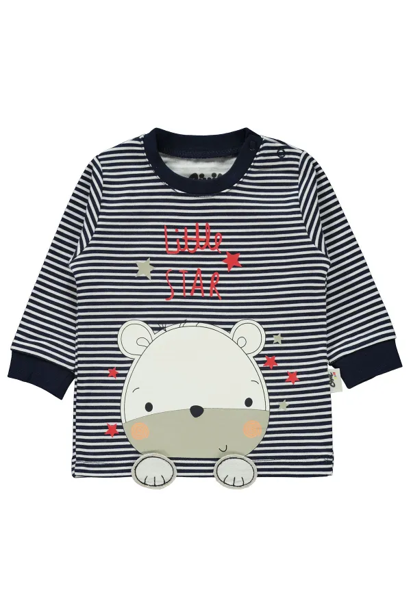 Ensemble pyjama bébé 0-24 mois bleu marine - Emballage