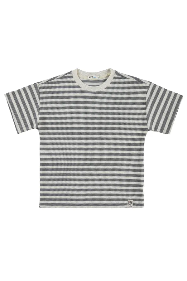 Lot de t-shirts gris pour garçons de 6 à 9 ans