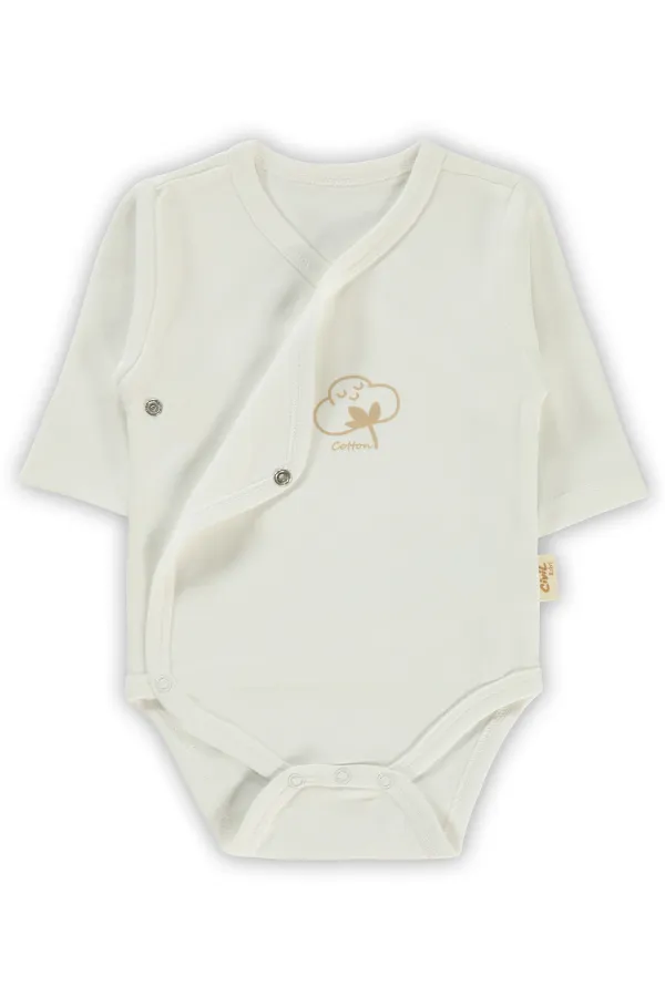 Bebek Çıtçıtlı Badi 0-24 Ay Ekru - Paket