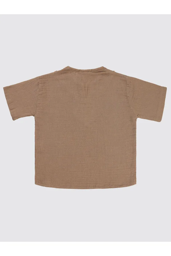 Boy Shirt 6-9 Years Brown - Pack