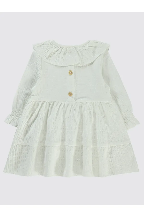 Bebek Jile ve Elbise 0-24 Ay Ekru - Paket