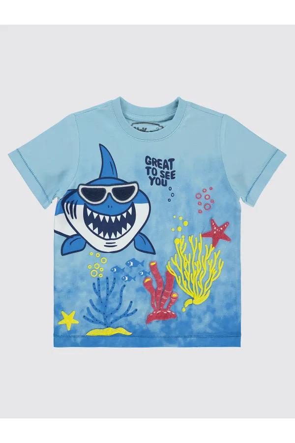 Boy T-Shirt 2-5 Years Blue - Pack