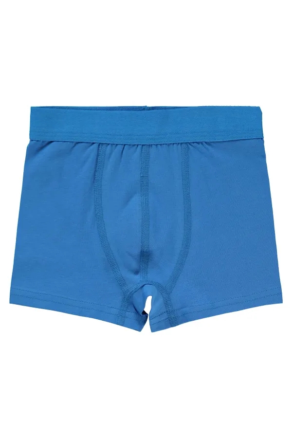 Erkek Çocuk Boxer 2-9 Yaş Saks-Turuncu - Paket