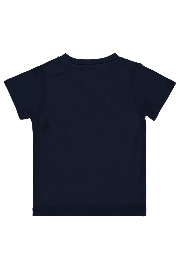 T-shirt bébé, taille 0-24 mois, bleu marine - Emballage