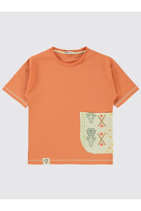 Boys T-Shirt 6-9 Years Old Orange - Pack