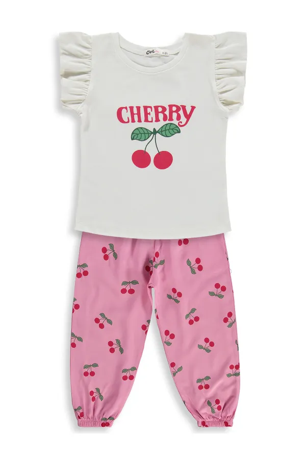 Kız Çocuk Takım 2-5 Yaş Ekru - Paket