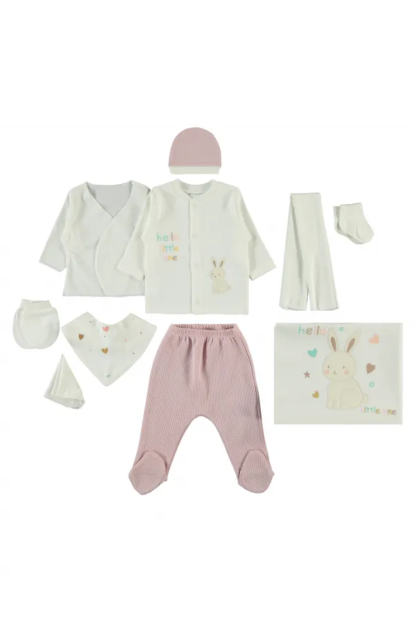 Ensemble de bodies bébé 0-24 mois rose poudré - Lot