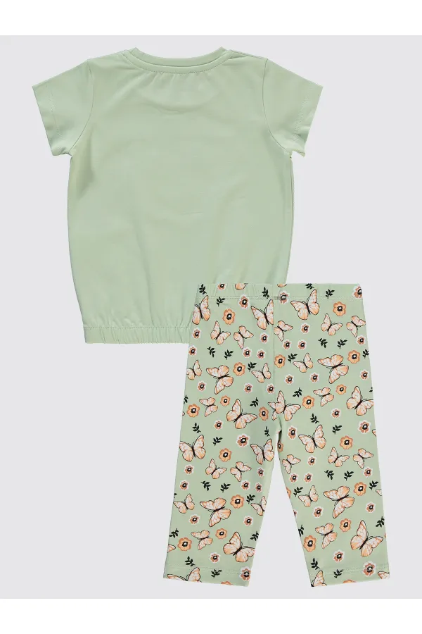 Kız Çocuk Takım 2-5 Yaş Çağla Yeşili - Paket