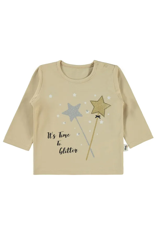 Bebek Sweatshirt 0-24 Ay Taş Rengi - Paket