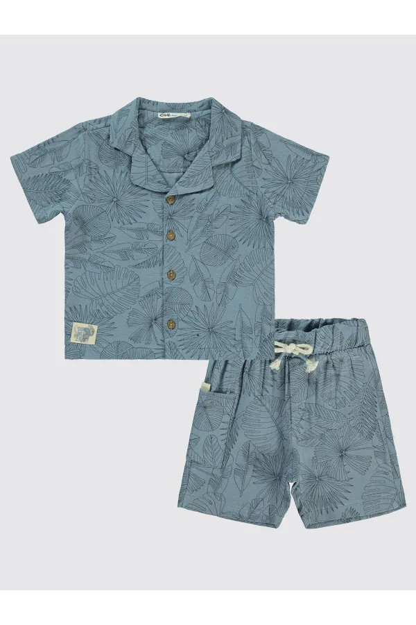 Erkek Çocuk Takım 2-5 Yaş Soft Mavi - Paket