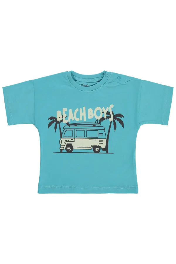 Bebek Tişört Km 0-24 Ay Petrol - Paket