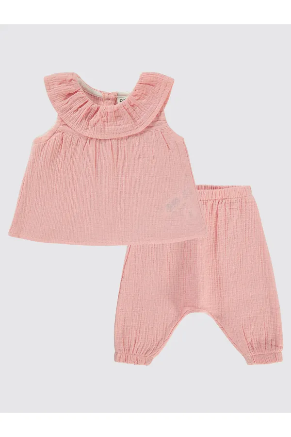 Bebek Takım 0-24 Ay Pudra - Paket