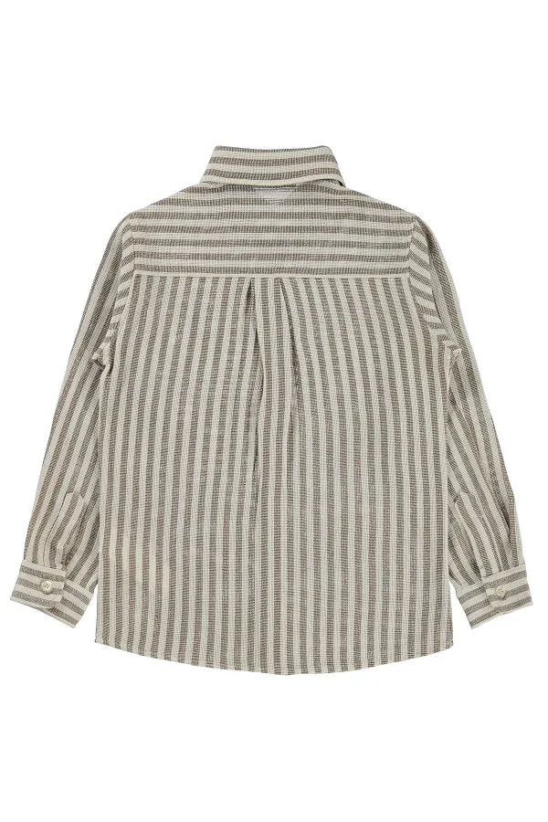 T-shirt garçon, 6-9 ans, marron - Lot