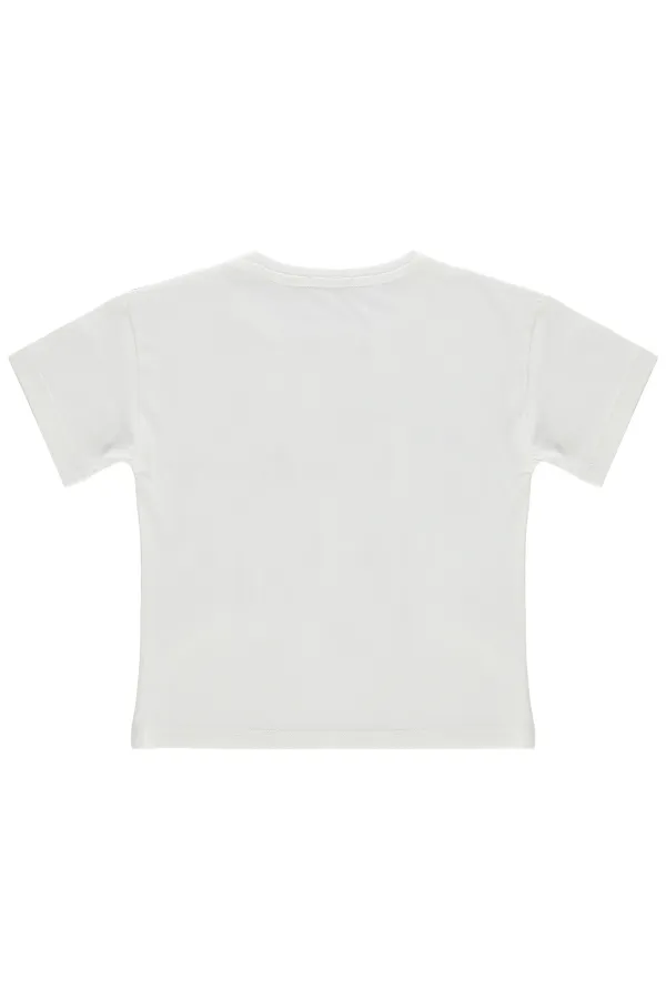 Kız Çocuk Tişört 2-5 Yaş Kırık Beyaz - Paket