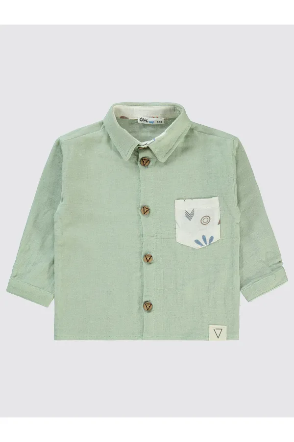 Chemise garçon 2-5 ans menthe - Emballage