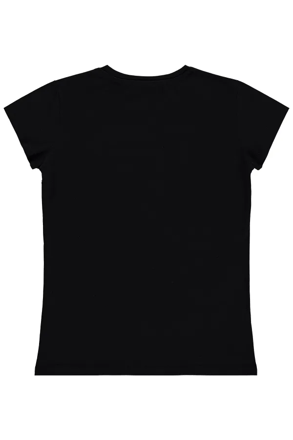 Girls' T-Shirt Km 10-13 Years Black - Package